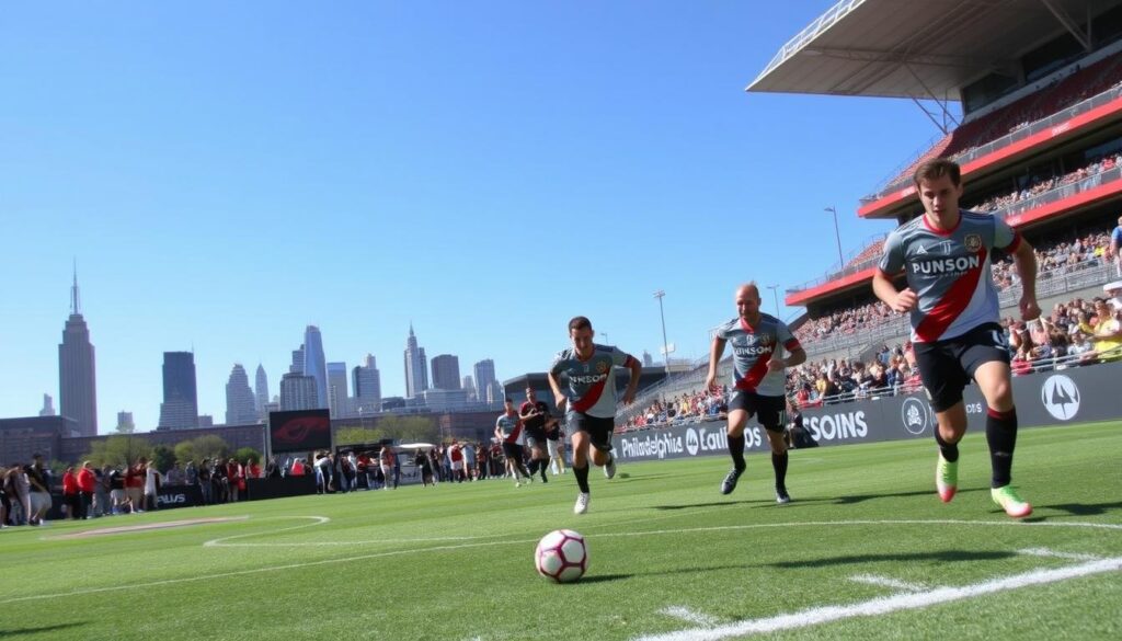 Union players in Philly soccer